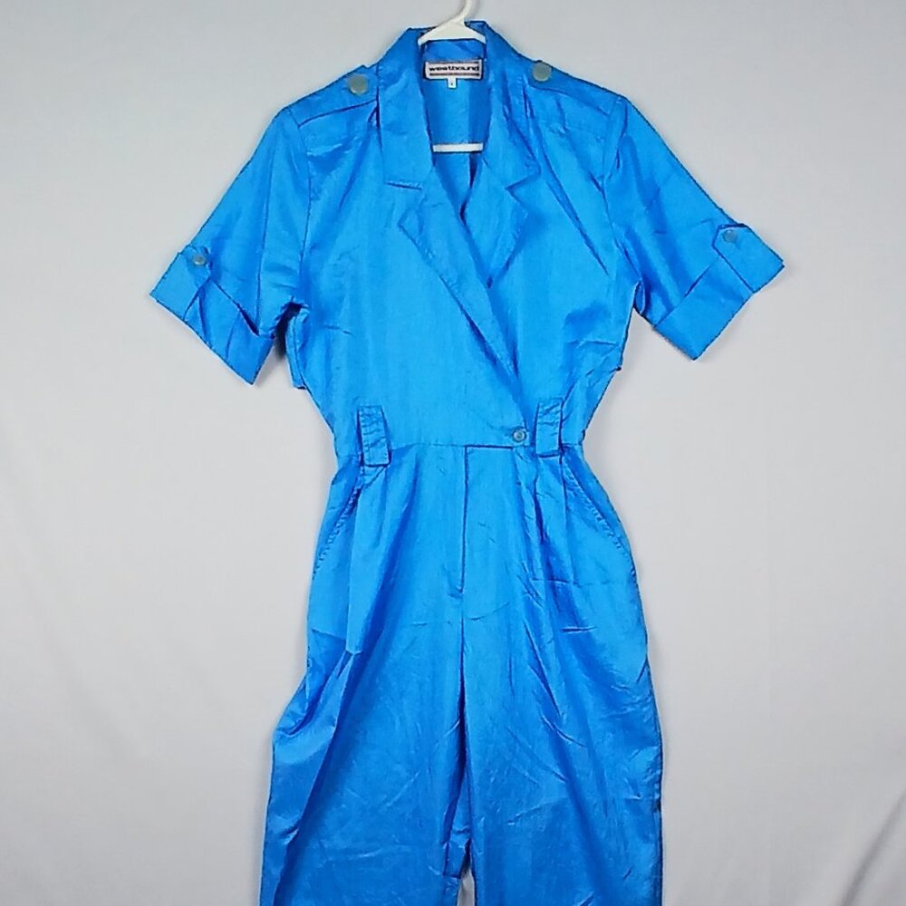 Vintage‎ Blue Romper Jumpsuit Westbound 1990s Size 6
